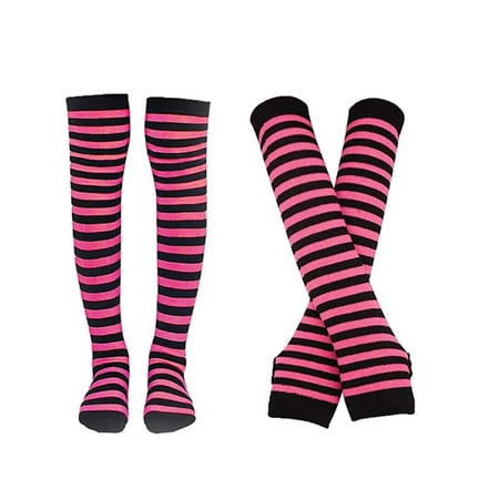 Cathery Women s Halloween Christmas Socks Striped Knitted Knee High Socks Long Arm Warmer Fingerless Gloves Set
Cathery Women s Halloween Christmas Socks Striped Knitted Knee High Socks Long Arm Warmer Fingerless Gloves Set