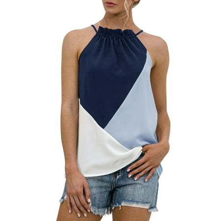 koaiezne Women s Sleeveless Halter Shirt Patchwork Print Blouses For Women O Neck Vest Tank Bras for Halter Tops Crop T Shirts Women Loose
koaiezne Women s Sleeveless Halter Shirt Patchwork Print Blouses For Women O Neck Vest Tank Bras for Halter Tops Crop T Shirts Women Loose