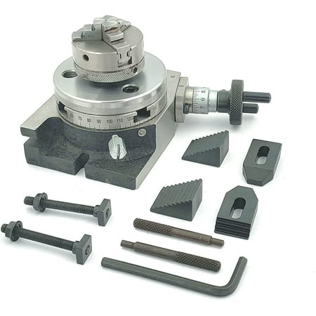 Assorts 3 Inch II 80 mm Low Profile Milling Rotary Table (50 mm 3 Jaws Chuck with Back Plate & M6 Clamp Kits)
Assorts 3 Inch II 80 mm Low Profile Milling Rotary Table (50 mm 3 Jaws Chuck with Back Plate & M6 Clamp Kits)