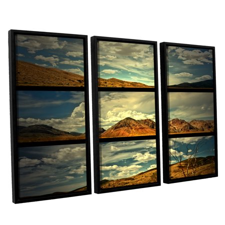 'Saving Skys' 3 Piece Floater Framed Canvas Art Print Set, 36x54