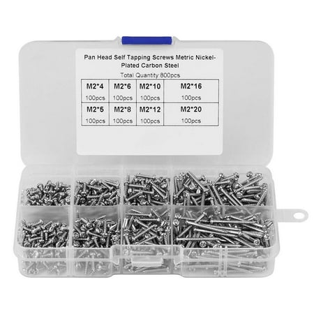 Pan Head Self-Tapping Screws 800pcs M2 Cross Drive Pan Head Self-Tapping Screws Cross Drive Pan Head Self Tapping Screws Boxed
Pan Head Self-Tapping Screws 800pcs M2 Cross Drive Pan Head Self-Tapping Screws Cross Drive Pan Head Self Tapping Screws Boxed