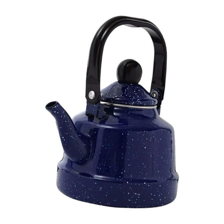 Retro Ceramic Enameled Teapot 1700ml Food Grade Cookware Tea Kettle for