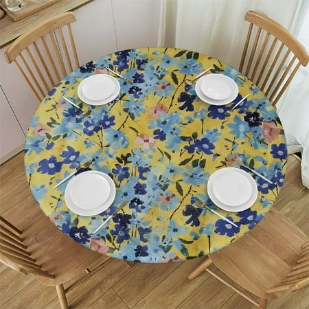 Flowers Round Table Cover Stain Resistant Washable Indoor Outdoor Tablecloth Kitchen Dining Wedding Parties 100% Polyester Fiber 46-50
Flowers Round Table Cover Stain Resistant Washable Indoor Outdoor Tablecloth Kitchen Dining Wedding Parties 100% Polyester Fiber 46-50