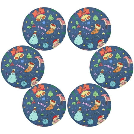 Coolnut Blue Christmas Pattern Round Placemats Set of 6 Non-Slip Heat Resistant Washable Table Mats for Kitchen Dining Table Decoration 15.4 Inch
Coolnut Blue Christmas Pattern Round Placemats Set of 6 Non-Slip Heat Resistant Washable Table Mats for Kitchen Dining Table Decoration 15.4 Inch