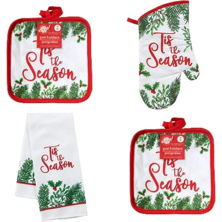 IOS Holiday Themed Tis the Season 4pcs Decorative Christmas Linens 1 pc Kitchen Towel 1pc Oven Mitts 2pcs Pot Holder Kitchen Linens Set Bundle With Pamaskong Tuwalya (4pcs/set)
IOS Holiday Themed Tis the Season 4pcs Decorative Christmas Linens 1 pc Kitchen Towel 1pc Oven Mitts 2pcs Pot Holder Kitchen Linens Set Bundle With Pamaskong Tuwalya (4pcs/set)