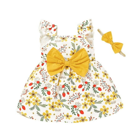 FRSASU Clearance Toddler Girls Fly Sleeve Sunflower Floral Print Princess Dress+Headbands
FRSASU Clearance Toddler Girls Fly Sleeve Sunflower Floral Print Princess Dress+Headbands