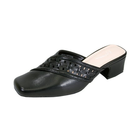PEERAGE Darcie (LC9038) Women Wide Width Dress Mule BLACK 9
