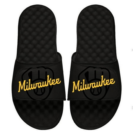 

Milwaukee Brewers ISlide MLB Tonal Pop Slide Sandals - Black