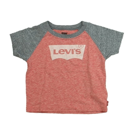 Pre-owned Levi s Boys Pink | Grey T-Shirt size: 24 Months
