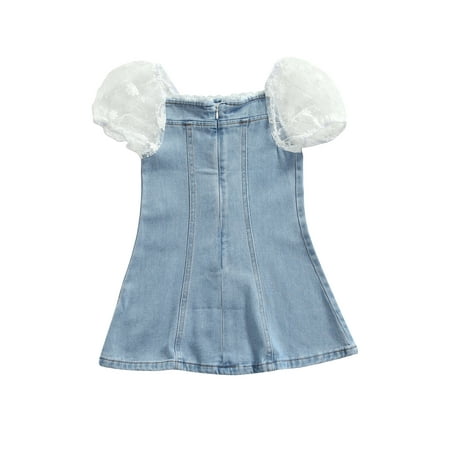 Domingbub Toddler Kids Baby Girl Lace Puff Sleeve Denim A-line Dress Jeans Princess Girls Outfits Summer Clothes Blue
Domingbub Toddler Kids Baby Girl Lace Puff Sleeve Denim A-line Dress Jeans Princess Girls Outfits Summer Clothes Blue