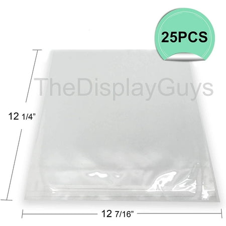 The Display Guys 25 Pcs 12 7/16 x 12 1/4 Clear Self Adhesive Plastic Bags for 12 x 12 inches Picture Poster Photo Framing Mats
The Display Guys 25 Pcs 12 7/16 x 12 1/4 Clear Self Adhesive Plastic Bags for 12 x 12 inches Picture Poster Photo Framing Mats