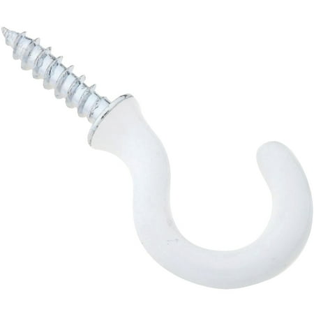 2Pc National 3/4 In. White Vinyl Cup Hook (5 Count)