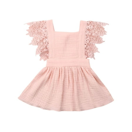 Sunisery Newborn Baby Girl Summer Sleeveless Dress Lace Tutu Sundress Solid Princess Clothes Pink 3-9 Months
Sunisery Newborn Baby Girl Summer Sleeveless Dress Lace Tutu Sundress Solid Princess Clothes Pink 3-9 Months