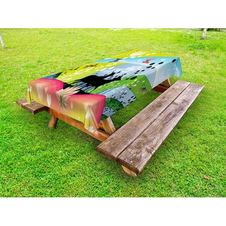 Nature Outdoor Tablecloth Two Reindeer Walking in Spring with Butterflies Flowers Hearts Pastoral Love Graphic Decorative Washable Fabric Picnic Table Cloth 58 X 84 Inches Multicolor by Ambesonne
Nature Outdoor Tablecloth Two Reindeer Walking in Spring with Butterflies Flowers Hearts Pastoral Love Graphic Decorative Washable Fabric Picnic Table Cloth 58 X 84 Inches Multicolor by Ambesonne