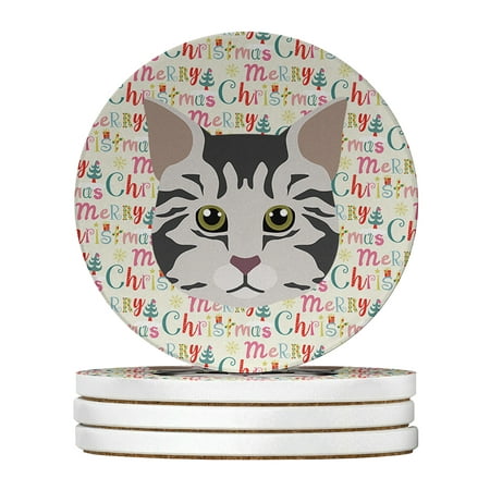 American Bobtail Cat Christmas Large Sandstone Coasters Pack of 4 4 in x 4 in
American Bobtail Cat Christmas Large Sandstone Coasters Pack of 4 4 in x 4 in