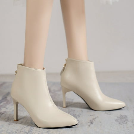 Cathalem Womens Shoes Boots Fashion Women Artificial Leather Solid Color Thin Heels Zipper Short Booties Ponited Toe Shoes Shoes White 39
Cathalem Womens Shoes Boots Fashion Women Artificial Leather Solid Color Thin Heels Zipper Short Booties Ponited Toe Shoes Shoes White 39