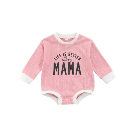 Frobukio Autumn Infant Baby Boys Girls Rompers Letter Print Knitted Long Sleeve Jumpsuits Casual Clothes Pink 6-12 Months
Frobukio Autumn Infant Baby Boys Girls Rompers Letter Print Knitted Long Sleeve Jumpsuits Casual Clothes Pink 6-12 Months