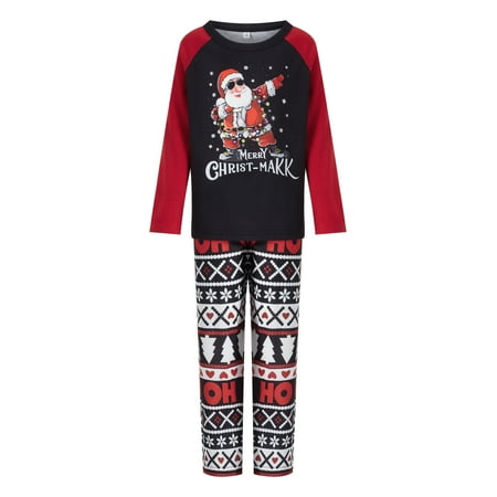 Gureui Christmas Matching Family Pajamas Set Casual Cartoon Santa Claus Round Neck Long Sleeve Pullover Shirt Tops and Geometric Printed Elastic Trous for Parent-child Christmas Family Party
Gureui Christmas Matching Family Pajamas Set Casual Cartoon Santa Claus Round Neck Long Sleeve Pullover Shirt Tops and Geometric Printed Elastic Trous for Parent-child Christmas Family Party