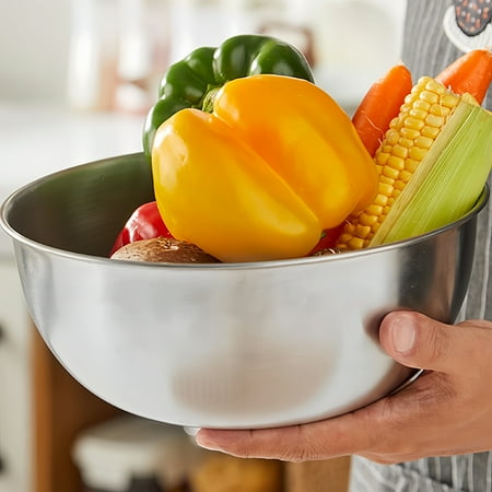 Stainless Steel Mixing Bowl And Fine Mesh Strainer Set - Ideal For Fruits Vegetables Rice Italian Noodles Baking And Salad Preparation - Kitchen Must-Have (Metallic Finish)
Stainless Steel Mixing Bowl And Fine Mesh Strainer Set - Ideal For Fruits Vegetables Rice Italian Noodles Baking And Salad Preparation - Kitchen Must-Have (Metallic Finish)