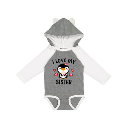 Inktastic I Love My Sister with Cute Penguin and Hearts Gift Baby Girl Long Sleeve Bodysuit
Inktastic I Love My Sister with Cute Penguin and Hearts Gift Baby Girl Long Sleeve Bodysuit