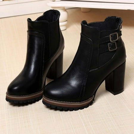 Tdoqot 2023 Boots for Women- Chunky Heel High-Heels Boots Round-Toe Retro Back Zipper Short Boots Black 36
Tdoqot 2023 Boots for Women- Chunky Heel High-Heels Boots Round-Toe Retro Back Zipper Short Boots Black 36