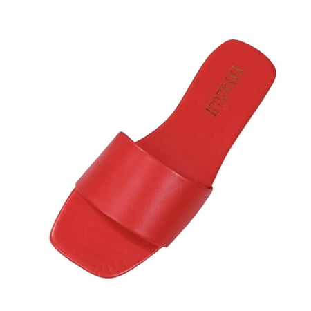 Slippers for Women Fashion Summer Women Slippers Flat Light Solid Color Open Toe Breathable Casual Beach Style Womens Slippers Pu Red 39
Slippers for Women Fashion Summer Women Slippers Flat Light Solid Color Open Toe Breathable Casual Beach Style Womens Slippers Pu Red 39