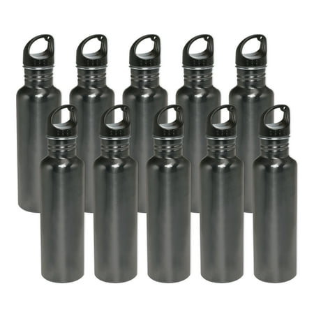 Stainless Steel Water Bottles 26 oz. Set of 10 Bulk Pack - Reusable Leak Proof Perfect for Gym Hiking Camping Outdoor Sports - Grey
Stainless Steel Water Bottles 26 oz. Set of 10 Bulk Pack - Reusable Leak Proof Perfect for Gym Hiking Camping Outdoor Sports - Grey