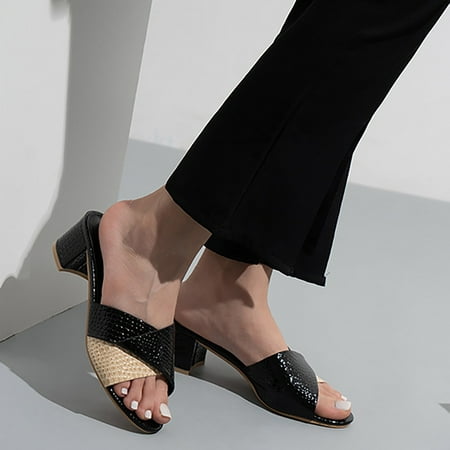 Cathalem Elegant Ladies Stone Pattern Assorted Colors Sandals Chunky Heels Slippers Girls And Women Sparkly Sandals for Women Black 8.5
Cathalem Elegant Ladies Stone Pattern Assorted Colors Sandals Chunky Heels Slippers Girls And Women Sparkly Sandals for Women Black 8.5