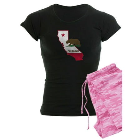 CafePress - CALI STATE W BEAR Pajamas - Women s Dark Pajamas