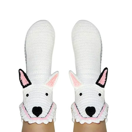 Arvbitana Women Crochet Knitted Socks 3D Novelty Dog Wide Mouth Crew Socks Winter Warm Soft Crocodile Slipper Socks Clothing Accessory
Arvbitana Women Crochet Knitted Socks 3D Novelty Dog Wide Mouth Crew Socks Winter Warm Soft Crocodile Slipper Socks Clothing Accessory