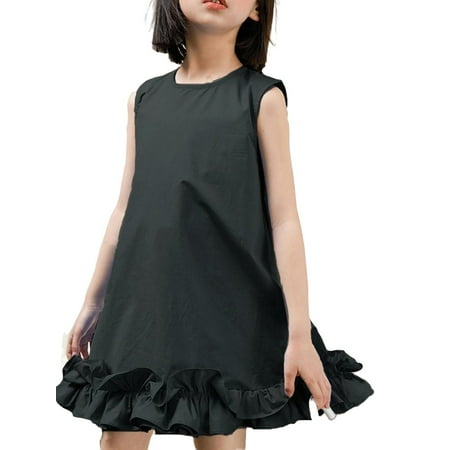 Cute Plain Round Neck Tank Sleeveless Black Toddler Girls Dresses (Girl s) 
Cute Plain Round Neck Tank Sleeveless Black Toddler Girls Dresses (Girl s)