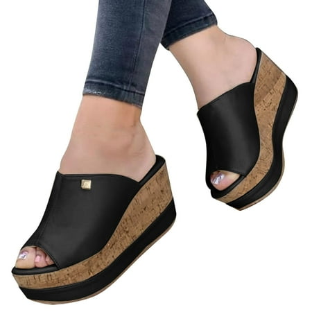 PEASKJP Women Shoes Sandals Women Summer Printed Wedges Breathable Slip On Open Toe Beach Sandals Sandals Shoes Non Slip Rubber Sole Black 9.5
PEASKJP Women Shoes Sandals Women Summer Printed Wedges Breathable Slip On Open Toe Beach Sandals Sandals Shoes Non Slip Rubber Sole Black 9.5
