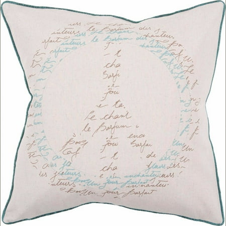 Art of Knot Amarante Blue Cotton/Linen Decorative Pillow with Poly Fill