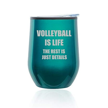 Stemless Wine Tumbler Coffee Travel Mug Glass With Lid Volleyball Is Life (Turquoise Teal)
Stemless Wine Tumbler Coffee Travel Mug Glass With Lid Volleyball Is Life (Turquoise Teal)
