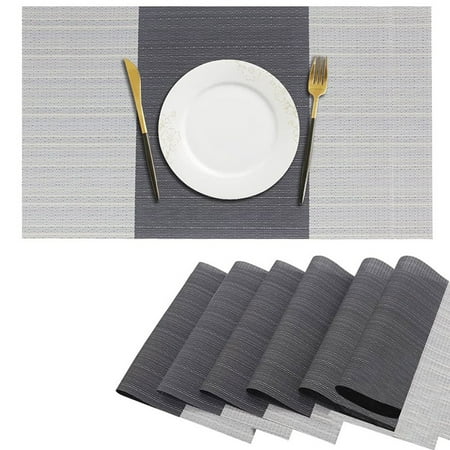 Placemat 6 Heat Resistant Placemats Washable PVC Placemats Wear-Resistant for Table Grey
Placemat 6 Heat Resistant Placemats Washable PVC Placemats Wear-Resistant for Table Grey