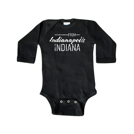 Inktastic From Indianapolis Indiana in White Distressed Text Gift Baby Boy or Baby Girl Long Sleeve Bodysuit
Inktastic From Indianapolis Indiana in White Distressed Text Gift Baby Boy or Baby Girl Long Sleeve Bodysuit