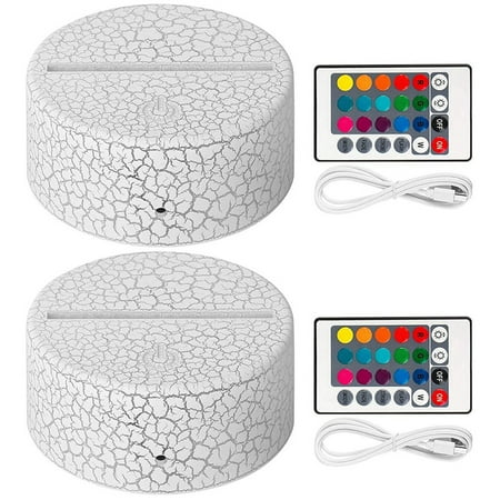 3D Night LED Light Lamp Base + Remote Control + USB Cable 16 Colors Light Show Display Stand for Acrylic Cracked
3D Night LED Light Lamp Base + Remote Control + USB Cable 16 Colors Light Show Display Stand for Acrylic Cracked
