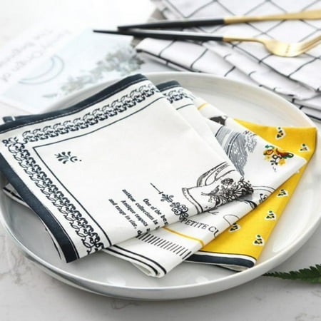 Cloth Dinner Table Napkins Cloth Napkins Print Dinner Napkins Table Napkins 1pcs