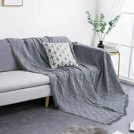 UMMH Blanket Solid Color Knitting Sofa Covers Blanket Plaid Protect Cover
