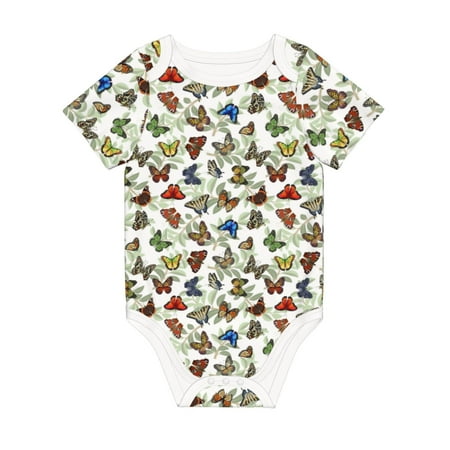 Coaee Multicolored Butterflies for Soft Cotton Baby Short-Sleeve Bodysuit Baby Girls Boys Bodysuit Romper
Coaee Multicolored Butterflies for Soft Cotton Baby Short-Sleeve Bodysuit Baby Girls Boys Bodysuit Romper