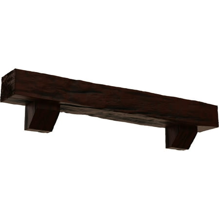 Ekena Millwork 6 H x 6 D x 72 W Riverwood Faux Wood Urethane Fireplace Mantel Kit W/ Ashford Corbels Natural Pecan
Ekena Millwork 6 H x 6 D x 72 W Riverwood Faux Wood Urethane Fireplace Mantel Kit W/ Ashford Corbels Natural Pecan