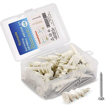 60 PCS Wall Anchors Wall Anchors for Drywall Heavy Kit of 30 (30 Anchors+30 Screws) Self Tapping Screws for Metal Plastic Self-Drywall Anchors with 304 Stainless Steel Tapping Screws Kit
60 PCS Wall Anchors Wall Anchors for Drywall Heavy Kit of 30 (30 Anchors+30 Screws) Self Tapping Screws for Metal Plastic Self-Drywall Anchors with 304 Stainless Steel Tapping Screws Kit