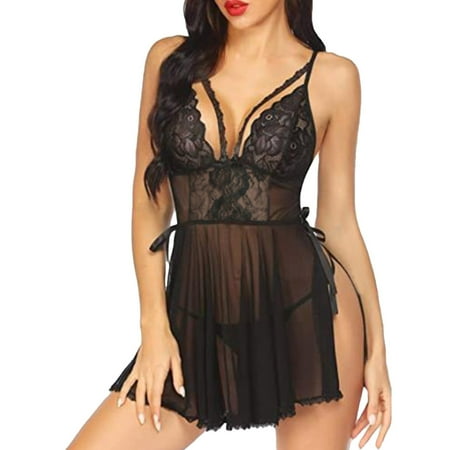Huachen Women Sexy Solid Color Suspender Dress Nightdress Lingerie Thong Nightdress
Huachen Women Sexy Solid Color Suspender Dress Nightdress Lingerie Thong Nightdress
