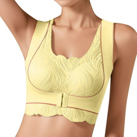 CAICJ98 Lingerie for Women Women s Comfortable Front Button Style Traceless Lace Uphold with No Steel Ring Closure Adjustable Bra Bras (Yellow M)
CAICJ98 Lingerie for Women Women s Comfortable Front Button Style Traceless Lace Uphold with No Steel Ring Closure Adjustable Bra Bras (Yellow M)