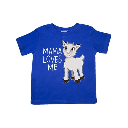 Inktastic Mama Loves Me- cute goat Gift Toddler Boy or Toddler Girl T-Shirt