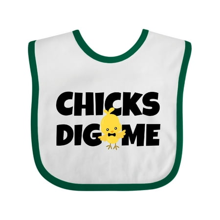 Inktastic Chicks Dig Me with Bow Tie Gift Baby Boy Bib