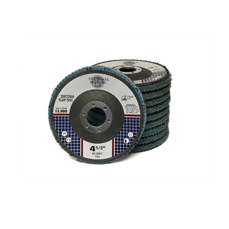 4.5 x 7/8 Premium Zirconia Flap Disc Grinding Wheel 60 Grit Type 29 - 10 Pack
4.5 x 7/8 Premium Zirconia Flap Disc Grinding Wheel 60 Grit Type 29 - 10 Pack