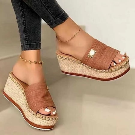Wedge Sandals for Women Hollow Out Slip On Platform Wedge Sandals Summer Casual Sandals Walking Shoes Beach Sandals A8
Wedge Sandals for Women Hollow Out Slip On Platform Wedge Sandals Summer Casual Sandals Walking Shoes Beach Sandals A8