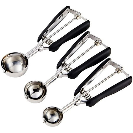 Cookie Scoop Set - Include 1 Tbsp\\/ 2 Tbsp\\/ 3Tbsp - 3 PCS Cookie Scoops for Baking - Cookie Dough Scoop - Made of 18\\/8 Stainless Steel
Cookie Scoop Set - Include 1 Tbsp\\/ 2 Tbsp\\/ 3Tbsp - 3 PCS Cookie Scoops for Baking - Cookie Dough Scoop - Made of 18\\/8 Stainless Steel
