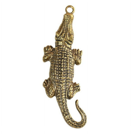 HOMEMAXS 2pcs Brass Crocodile Pendants Crocodile Charms Crocodile Hanging Decorations